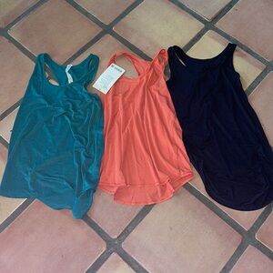 3 lululemon tanks. Same style, different colors!